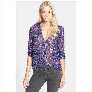 Joie Blue and Pink Blouse